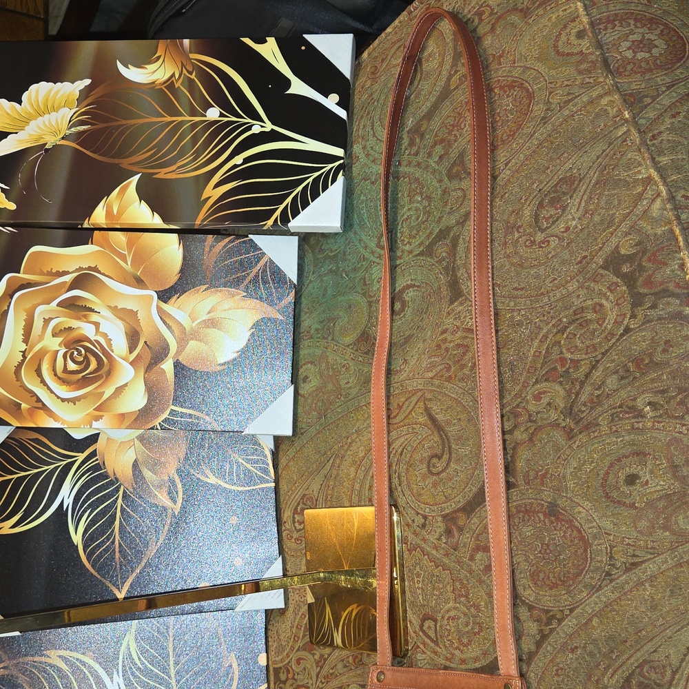 Fossil Brown Leather Crossbody Bag GUC - Picture 4 of 12
